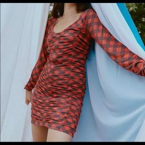 UO Dalton Ruched Mini Dress - NWT !!
